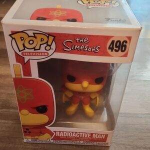 Funko Pop The Simpsons Radioactive Man Red and Yellow Figure